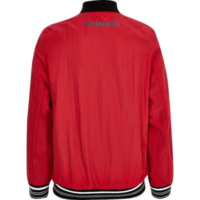 Boys red sports bomber jacket
